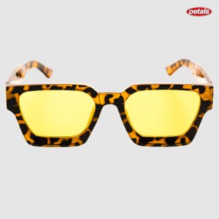 ̵PETALS AND PEACOCKS OPTIMISTICS SUNGLASSBROWNYELLOW