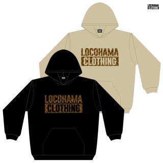 【先行予約★10月下旬頃お届け予定★送料無料】LOCOHAMA CLOTHING PULLOVER HOODIE【BLACK/BEIGE】