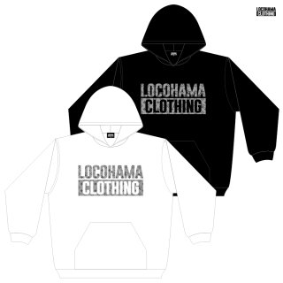 【先行予約★10月下旬頃お届け予定★送料無料】LOCOHAMA CLOTHING PULLOVER HOODIE【WHITE/BLACK】