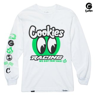 【送料無料】COOKIES RACER L/S Tシャツ【WHITE】