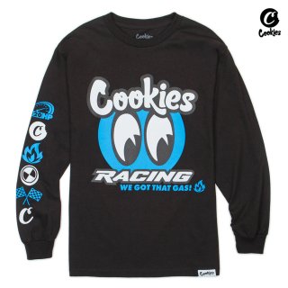 【送料無料】COOKIES RACER L/S Tシャツ【BLACK】