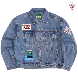 <img class='new_mark_img1' src='https://img.shop-pro.jp/img/new/icons20.gif' style='border:none;display:inline;margin:0px;padding:0px;width:auto;' />軻̵GUESS ORIGINALS  MARKET TRUCKER JACKETWASH BLUE