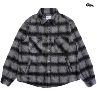 ̵EPTM SIDE SLIT HEAVY FLANNEL SHIRTSCHARCOAL