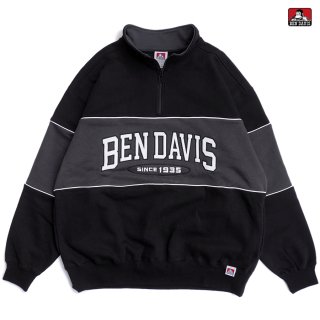 ̵BEN DAVIS PLAYER HALF ZIP SWEATBLACK