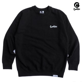 ̵COOKIES EMBROIDERY LOGO CREWNECK SWEATBLACKWHITE