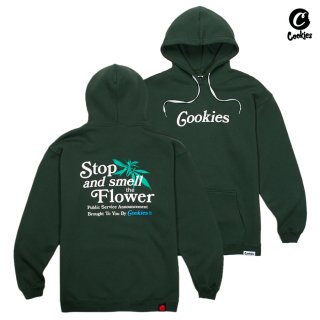 ̵COOKIES SMELL THE FLOWERS PULLOVER HOODIEFOREST GREEN