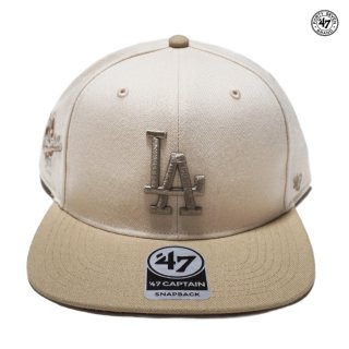 【送料無料】'47 CAPTAIN LOS ANGELES DODGERS SNAPBACK CAP【NATURAL】