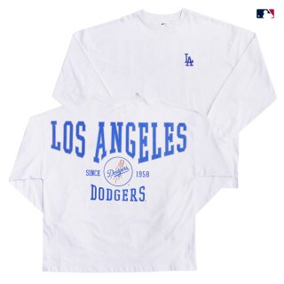 【送料無料】MLB LOS ANGELES DODGERS L/S Tシャツ【WHITE】