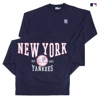 【送料無料】MLB NEW YORK YANKEES L/S Tシャツ【NAVY】