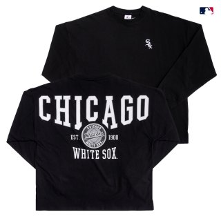 【送料無料】MLB CHICAGO WHITE SOX L/S Tシャツ【BLACK】