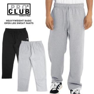̵PRO CLUB HEAVYWEIGHT BASIC OPEN LEG SWEAT PANTSGRAY/BLACK
