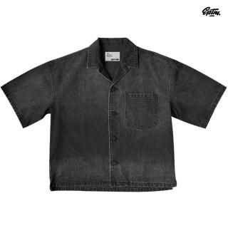 <img class='new_mark_img1' src='https://img.shop-pro.jp/img/new/icons20.gif' style='border:none;display:inline;margin:0px;padding:0px;width:auto;' />50%OFF̵EPTM BOXY DENIM OPEN SHIRTSWASH BLACK