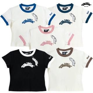 ̵CHILLIN WOMAN'S RINGER TġBLACK/BROWN/PINK/BLUE/T.BLUE