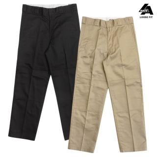 ̵LA GATE LOOSE FIT DOUBLE KNEE WORK PANTSKHAKI/BLACK