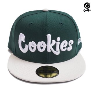 ̵COOKIES  NEW ERA ORIGINAL LOGO FITTED CAPF.GREENNATURAL