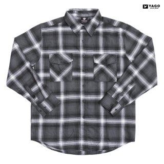 ̵YAGO FLANNEL L/S SHIRTSGRAYWHITE