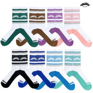 ڥ᡼бCHILLIN LUMINOUS LOGO SOCKSBLACK/BLUE/SKY BLUE/MINT/GREEN/BROWN/PURPLE/PINK