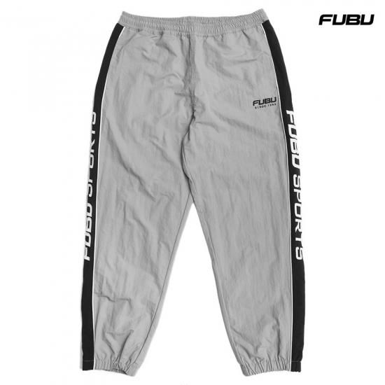 送料無料】FUBU NYLON TRACK PANTS【GRAY】 - INDOOR CLASS