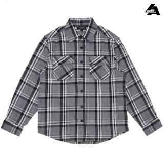 ̵LA GATE FLANNEL L/S SHIRTSGRAYWHITE