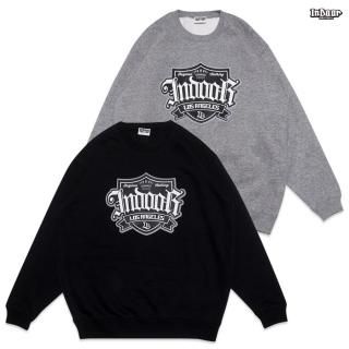 ̵INDOOR ORIGINAL EMBLEM CREWNECK SWEATBLACK/GRAY