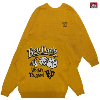 ̵BEN DAVIS CLASSIC LOGO KNITMUSTARD