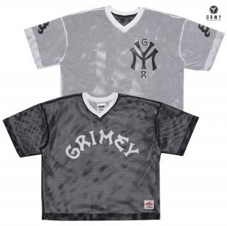 ̵GRIMEY SWEET SCIENCE REVERSIBLE MESH BOXY V NECK JERSEYBLACK