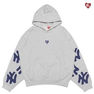 ̵RED LETTERS NOT NY HEATHER SCATTERED HOODIEGRAY