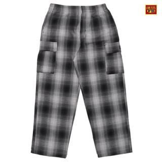 ̵FB COUNTY CARGO CHECKER PANTSBLACKGRAY