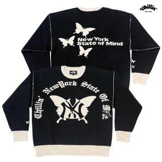 ̵CHILLIN BUTTERFLY SPRING SWEATERBLACK