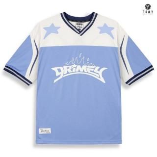 ̵GRIMEY INFAMOUS DEEPER V NECK JERSEYLIGHT BLUE