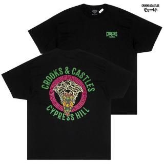 【送料無料】CYPRESS HILL × CROOKS & CASTLES MEXICAN MEDUSA Tシャツ【BLACK】