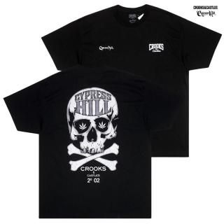 【送料無料】CYPRESS HILL × CROOKS & CASTLES CROSS BONES Tシャツ【BLACK】