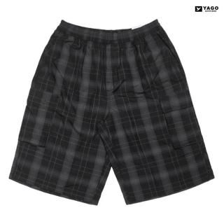 【送料無料】YAGO CHECK CARGO SHORTS【BLACK×GRAY】