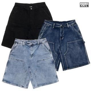 ̵PRO CLUB HEAVYWEIGHT DOUBLE KNEE CARPENTER DENIM SHORTSLIGHT BLUE/DARK BLUE/BLACK