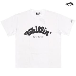 【送料無料】CHILLIN BIG LOGO Tシャツ【WHITE×BLACK】
