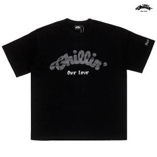 【送料無料】CHILLIN BIG LOGO Tシャツ【BLACK×BLACK】
