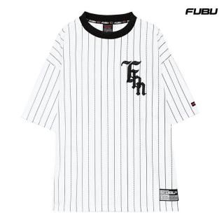 【送料無料】FUBU MESH STRIPE Tシャツ【WHITE】