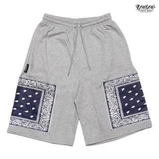 【送料無料】LOWLOW STREETWEAR BANDANA SWEAT SHORTS【GRAY】