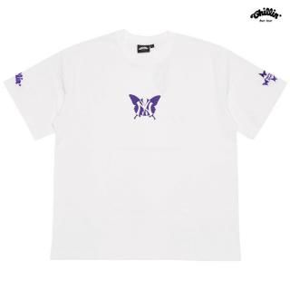 【送料無料】CHILLIN NY BUTTERFLY Tシャツ【WHITE×PURPLE】