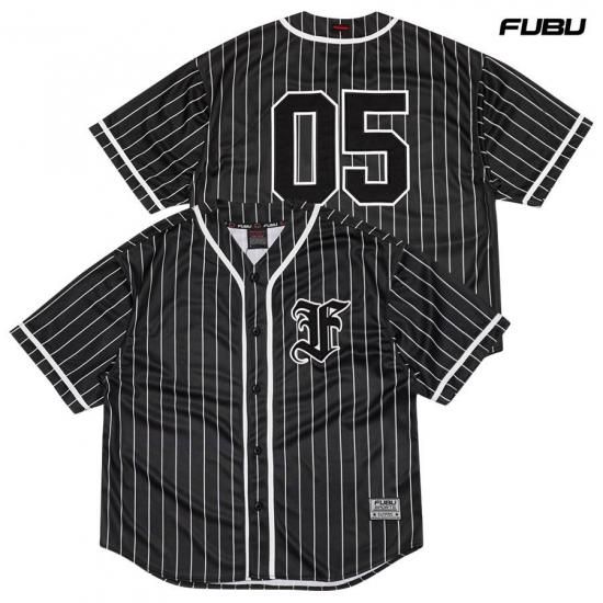 FUBUベースボールシャツ FUBU ベースボールシャツ 半袖 ジャージ 野球 ゲームシャツ