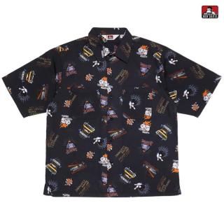 【送料無料】BEN DAVIS INKED OPEN SHIRTS【BLACK】