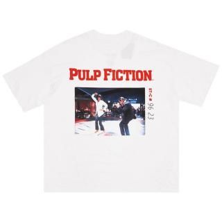 【送料無料】PULP FICTION EXTENDED NECK OVERSIZED Tシャツ【WHITE】