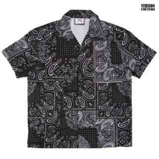 ̵VERSION COUTURE PAISLEY S/S OPEN SHIRTSBLACK