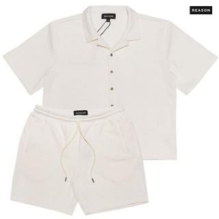 【送料無料】REASON CLOTHING TEXTURED KNIT SET UP【NATURAL】