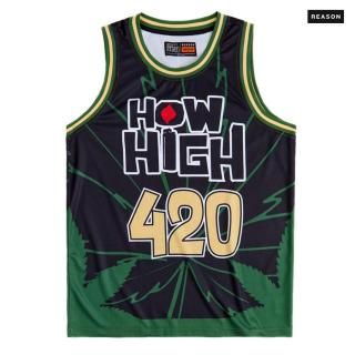 【送料無料】REASON CLOTHING × HOW HIGH BASKETBALL JERSEY【BLACK】