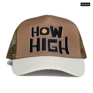 【送料無料】REASON CLOTHING × HOW HIGH TRUCKER HAT【KHAKI】
