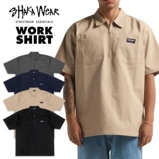̵SHAKA WEAR ZIP WORK SHIRTSBLACK/KHAKI/NAVY/GRAY