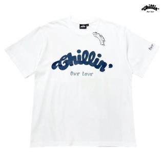 【送料無料】CHILLIN BIG LOGO Tシャツ【WHITE×NAVY】