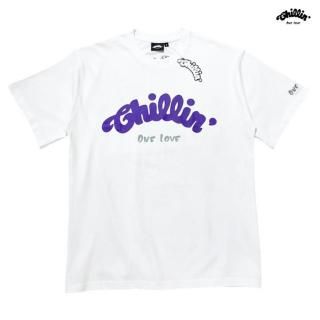 【送料無料】CHILLIN BIG LOGO Tシャツ【WHITE×PURPLE】