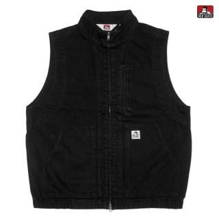 ̵BEN DAVIS STAND ZIP VESTBLACK
